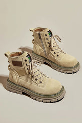 New Fashion Spring Outfit Nubuck Leather Ankle Boots